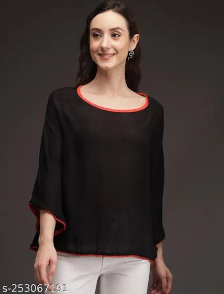 Black color Georgette Top for women